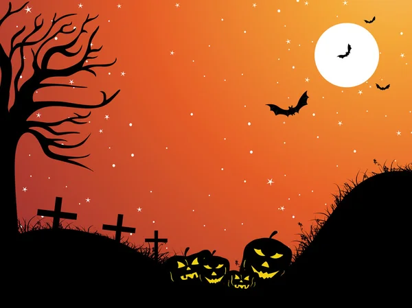 Skrämmande bakgrund för halloween — Stock vektor