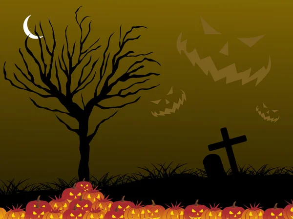 Obra de arte assustadora para o Halloween — Vetor de Stock