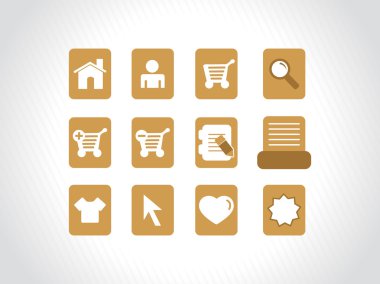 Yellow, vector web icons series clipart