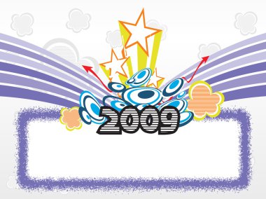 Year 2009 creative frame design11 clipart