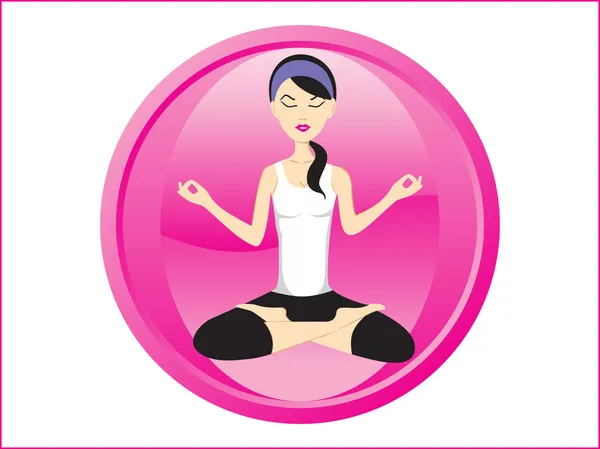Sfondo con icone yoga isolate — Vettoriale Stock