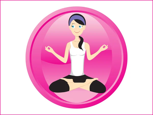 Illustration icônes de yoga — Image vectorielle