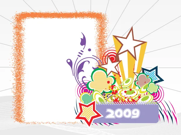 Έτος 2009 δημιουργική πλαίσιο design4 — Διανυσματικό Αρχείο