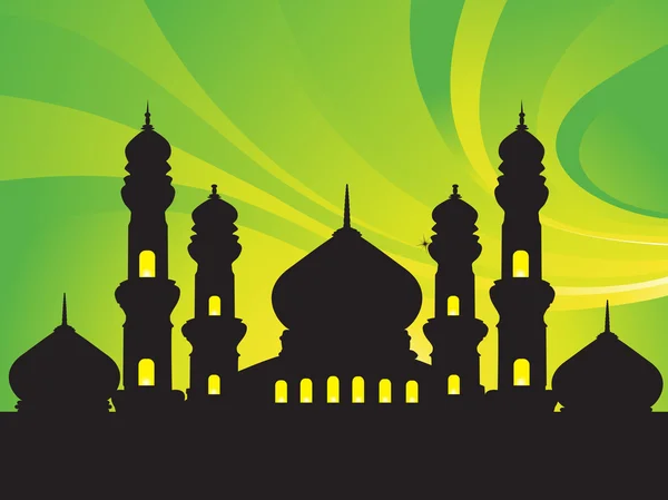 Abstracte achtergrond met moskeeën, — Stockvector