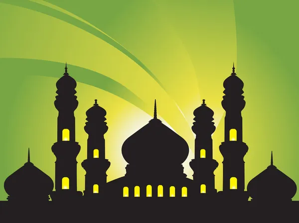 Абстрактный фон с мечетью — стоковый вектор