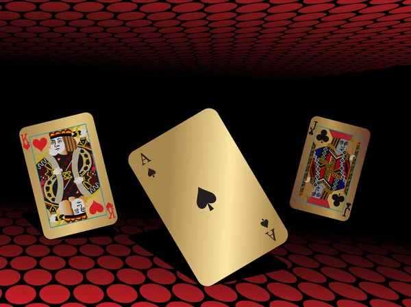 Abstrakter Hintergrund mit Spielkarten — Stockvektor