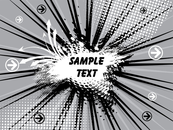 Grey background with grunge text