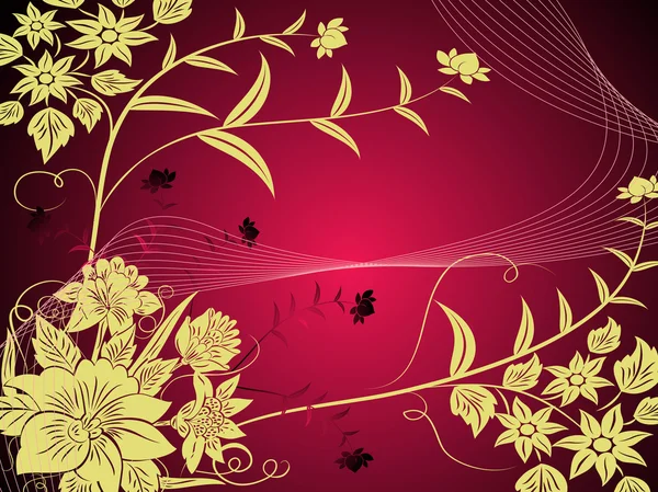 Καλλιτεχνική κύμα floral φόντο — Διανυσματικό Αρχείο