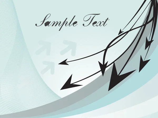 Flèches et vague avec un exemple de texte — Image vectorielle