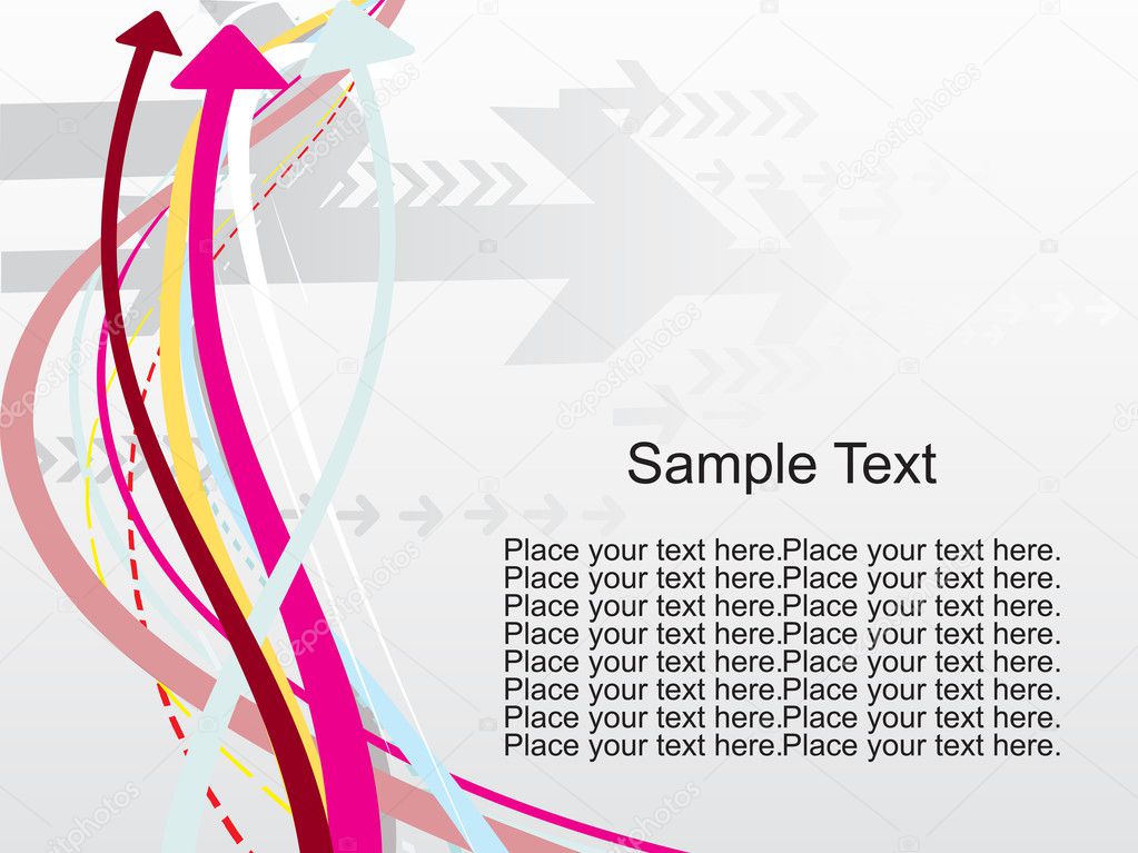 Arrows pattern stripes with sample text