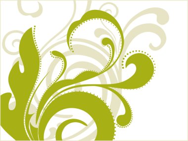 Background with green floral clipart