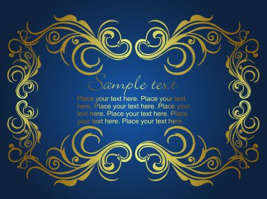 Abstract curve pattern invitation card clipart