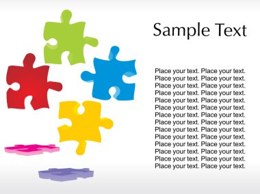 Colorful puzzle with white background clipart