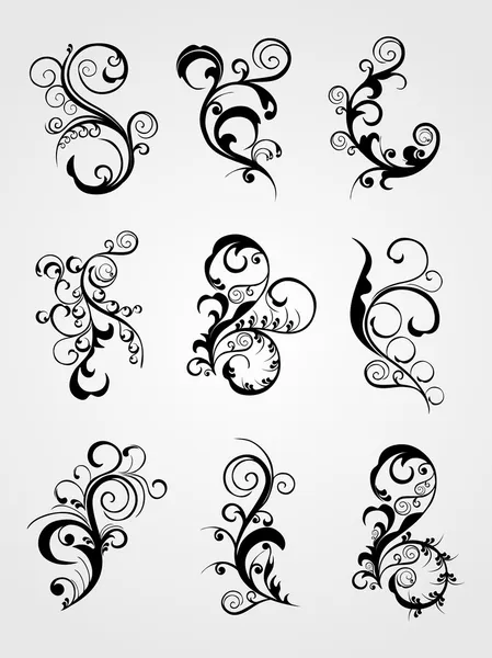 Tatuajes de diseño de primavera con bacckground — Archivo Imágenes Vectoriales