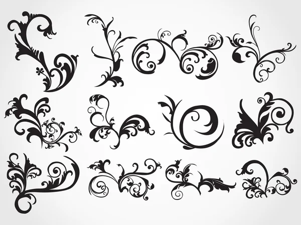 Artistic floral tattoos background — Stock Vector