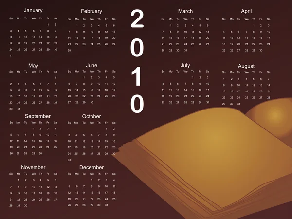 Nota libro wirh calendario sfondo — Vettoriale Stock