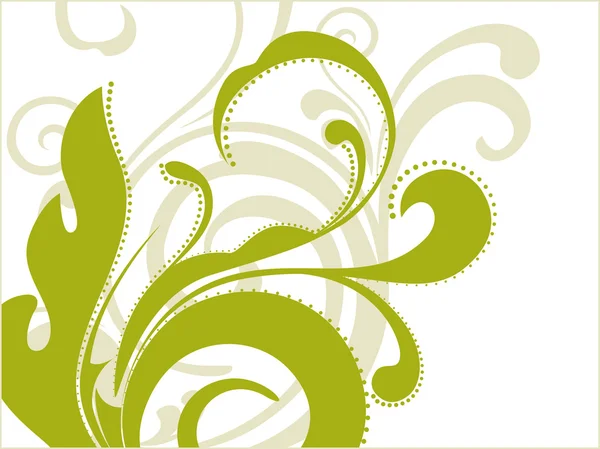 Фон з зеленою квіткою — стоковий вектор