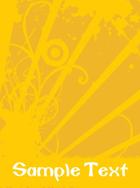 Grunge amarillo con diseño creativo — Vector de stock
