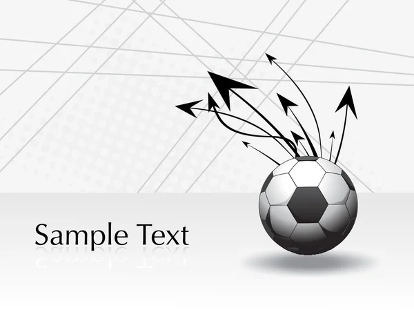 Fond de flèche abstrait avec le football — Image vectorielle