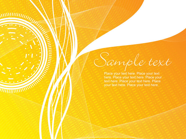 Yellow waves background