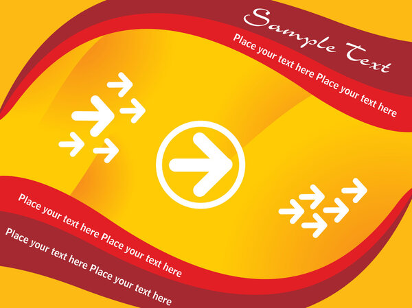 Beautiful red curve stripes with arrows