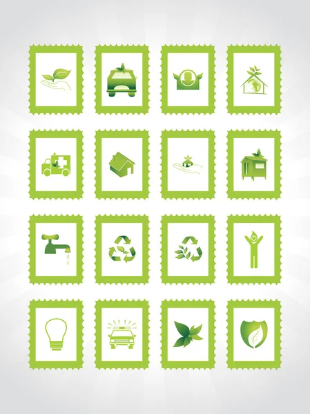 Abstract ecology series icon set7 — Stock Vector