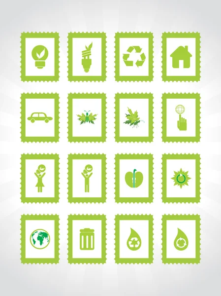 Abstract ecology series icon set3 — Stock Vector