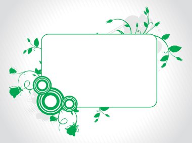 Abstract decorative floral frame clipart