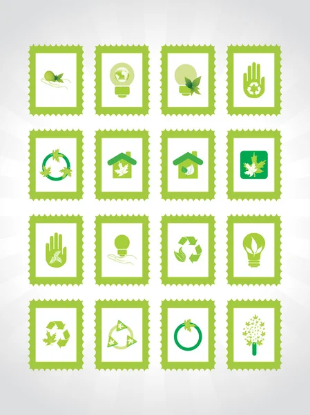 Série d'icônes écologie abstraite set5 — Image vectorielle
