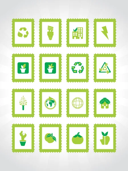 Abstract ecology series icon set4 — Stock Vector
