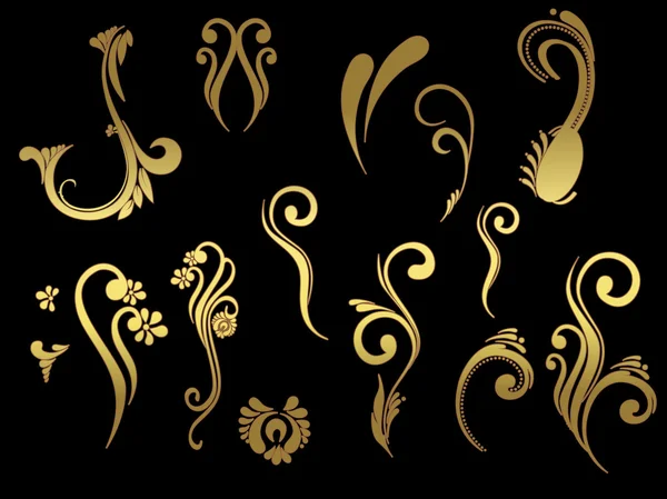 Фон с золотыми татуировками — стоковый вектор