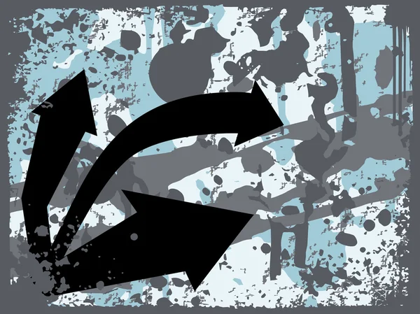 Grungy fond de frontière avec pointe de flèche — Image vectorielle