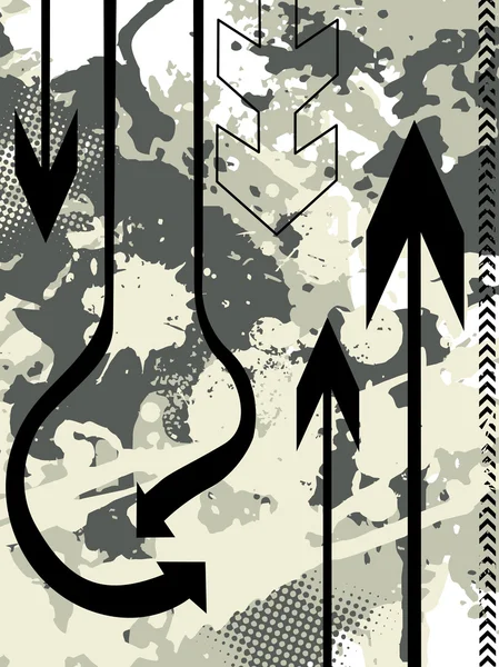 Texture fond avec flèche noire — Image vectorielle