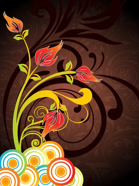 Arrière-plan avec motif floral — Image vectorielle