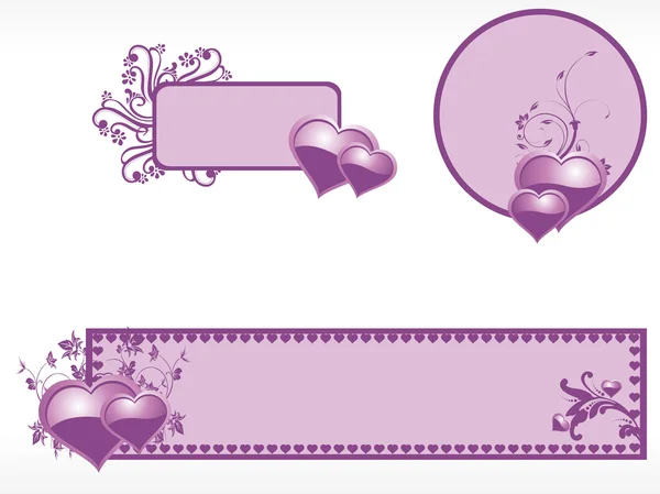 Ilustración de banner de San Valentín — Archivo Imágenes Vectoriales