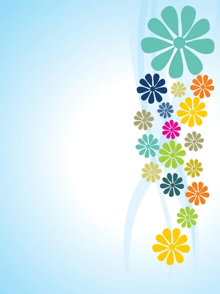 Hintergrund mit bunten Blume — Stockvektor