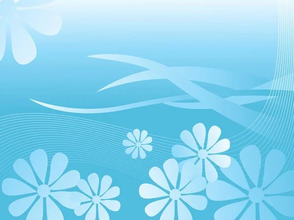 波、ストライプと青の背景 — ストックベクタ
