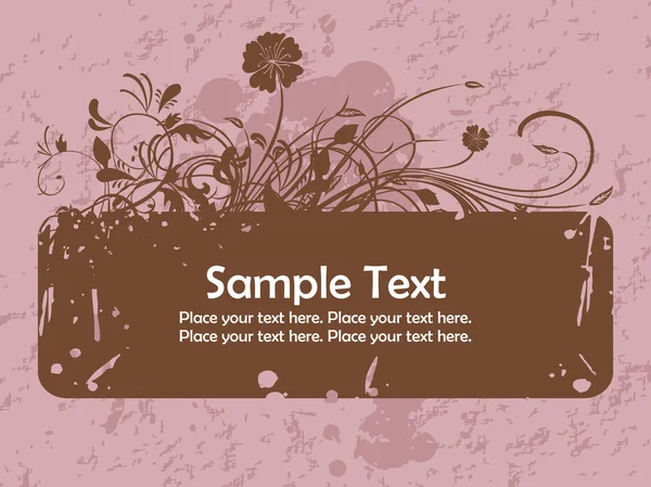 Grungy background with floral pattern — Stock Vector
