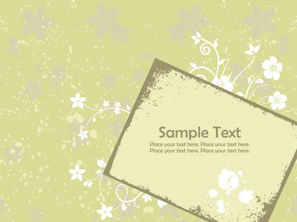 Grungy floral pattern background — Stock Vector
