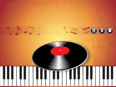 Illustration of musical background clipart