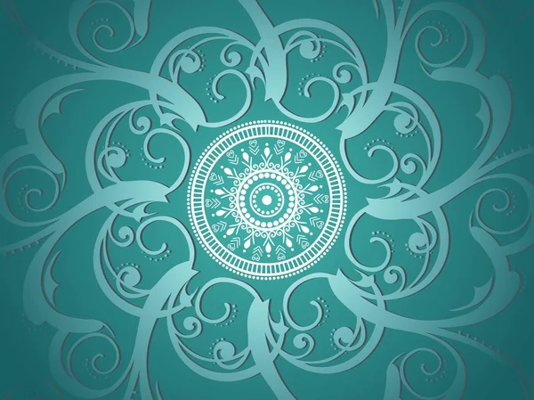 Seagreen fond avec le design artistique — Image vectorielle