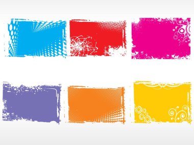 Set of colorful frames clipart