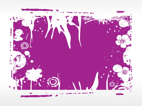 Grungy sfondo con fiore — Vettoriale Stock