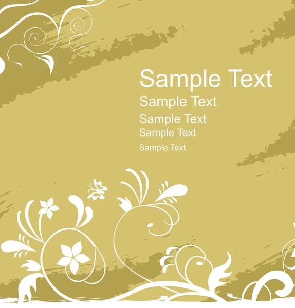 Floral abstrato com amostra de texto — Vetor de Stock