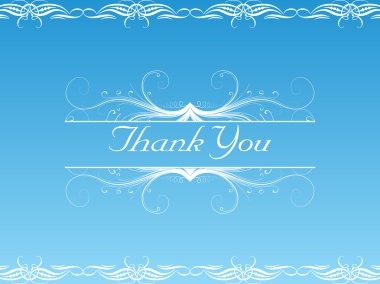 Vector thank you greeting card clipart