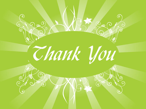 Floral background with gratitude