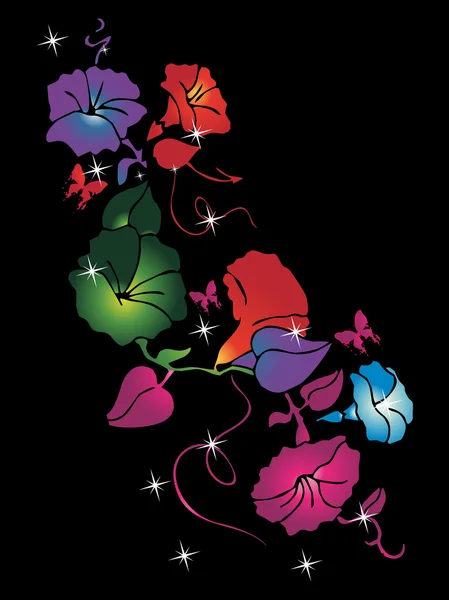 Fond avec fleur colorée — Image vectorielle