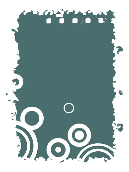 サークルを持つ抽象 seagreen フレーム — ストックベクタ