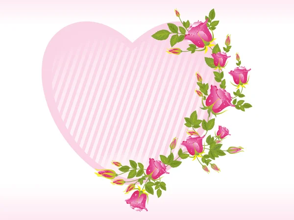 Marco en forma de corazón para un día de San Valentín — Vector de stock