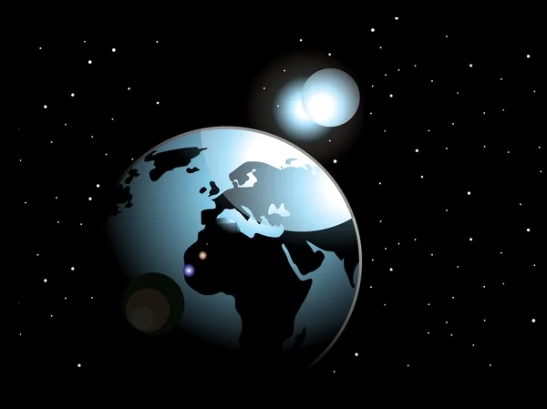 Фон с космосом на Земле — стоковый вектор
